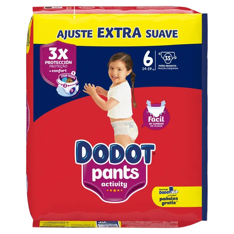 Dodot Pants Activity Taglia 6, 35 Pannolini