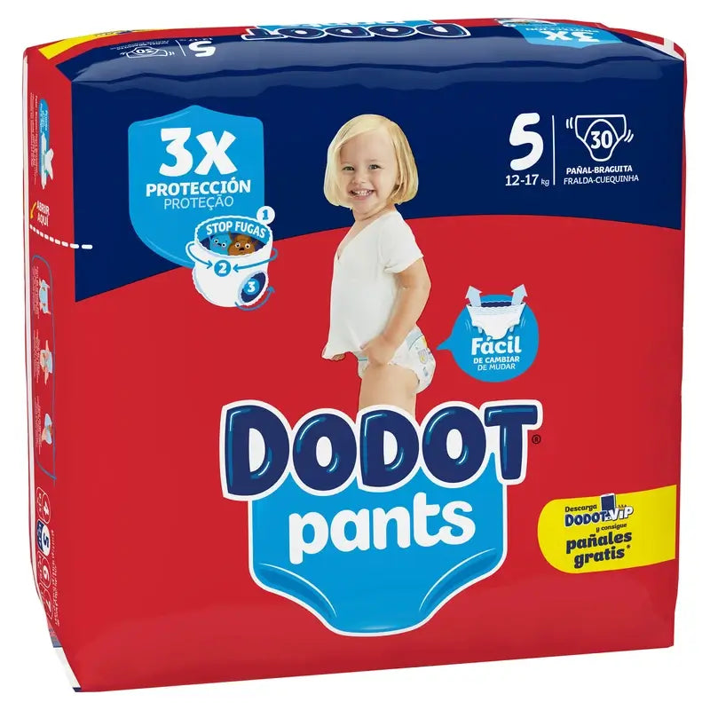 Dodot Pants Panty Taglia 5 (12-17 Kg), 30 pannolini