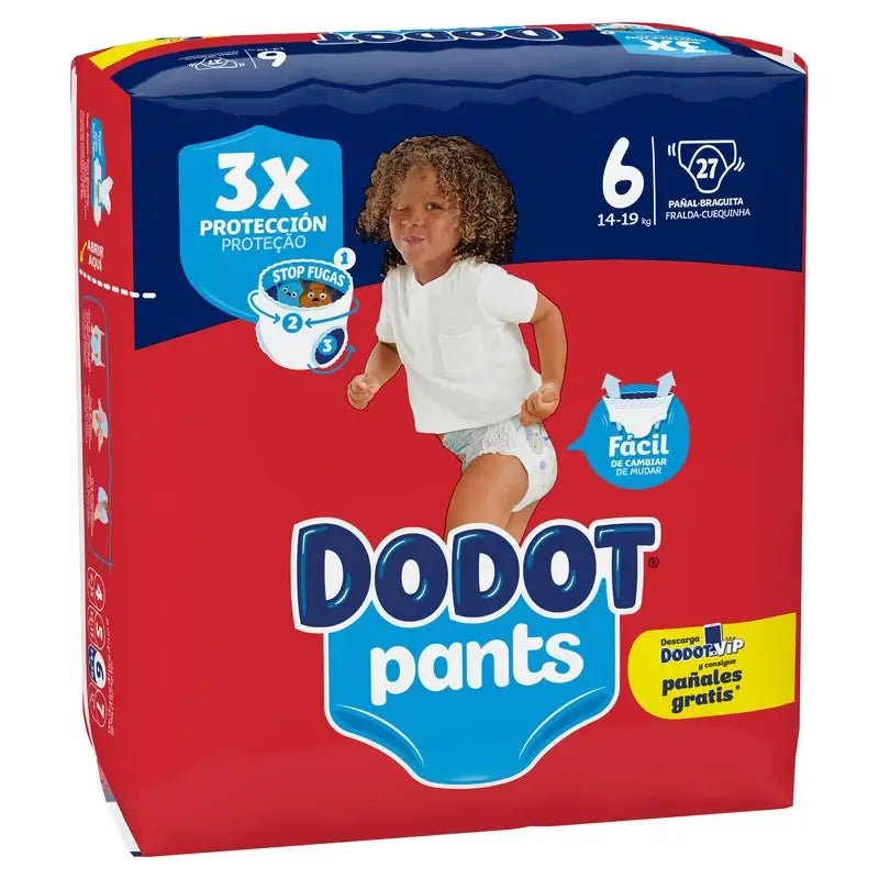 Dodot Pants Panty Taglia 6 (+15 Kg), 27 pannolini