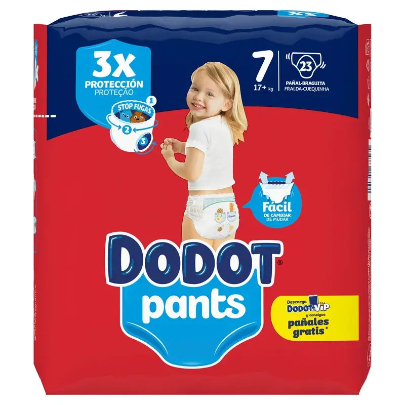 Pantalone Dodot Taglia 7 (+17 Kg), 23 Pannolini