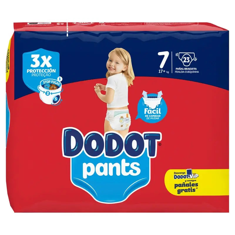Pantalone Dodot Taglia 7 (+17 Kg), 23 Pannolini