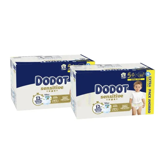 Dodot Sensitive Extra-Box Taglia 5+ Pannolini, confezione da 2x88