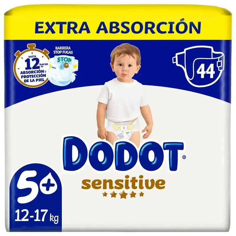 Dodot Sensitive Taglia 5, 2 x 44 pannolini + Salviette Pure Aqua 288 pz.