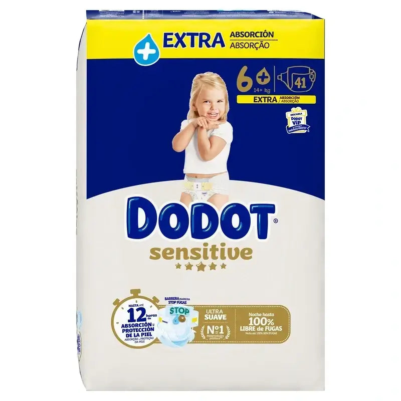 Dodot Sensitive taglia 6 Extra-Jumbo, 3 x 41 pannolini