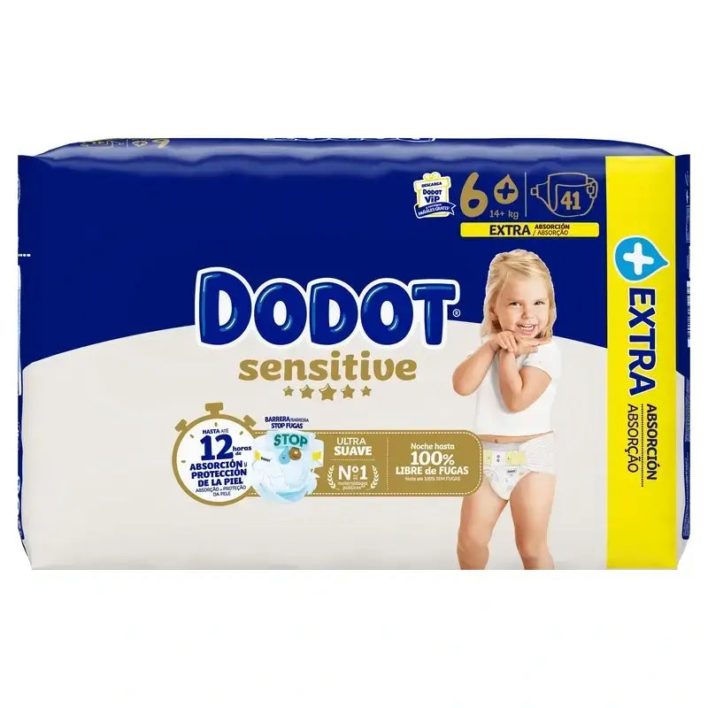 Dodot Sensitive taglia 6 Extra-Jumbo, 3 x 41 pannolini