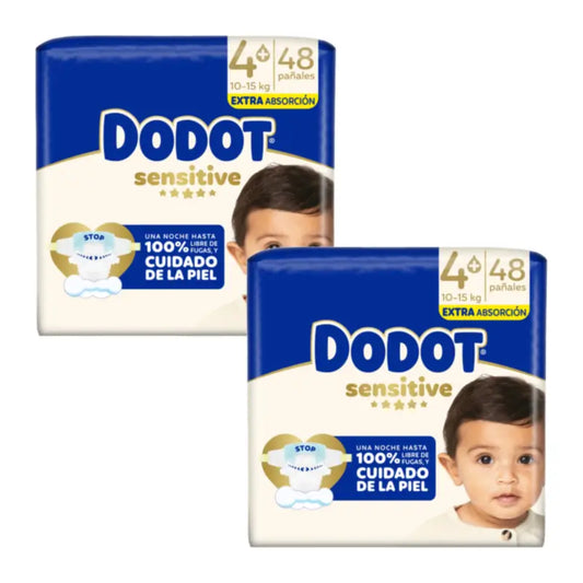 Pannolini Dodot Sensitive Extra Assorbenza 10-15 kg Taglia 4+, Confezione 2 x 48 Unità