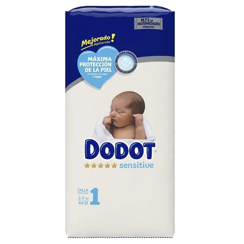 Dodot Sensitive Taglia 1 ( 2-5 Kg), 44 pannolini