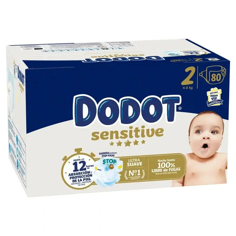 Dodot Sensitive Taglia 2 Scatola, 4 x 80 pannolini