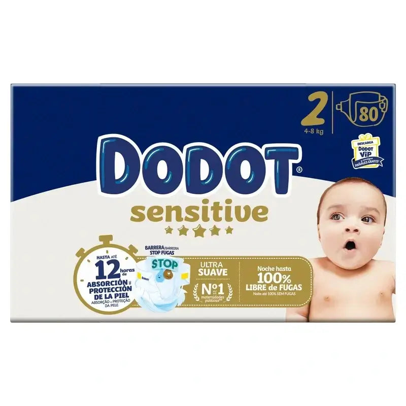 Dodot Sensitive Taglia 2 Scatola, 4 x 80 pannolini