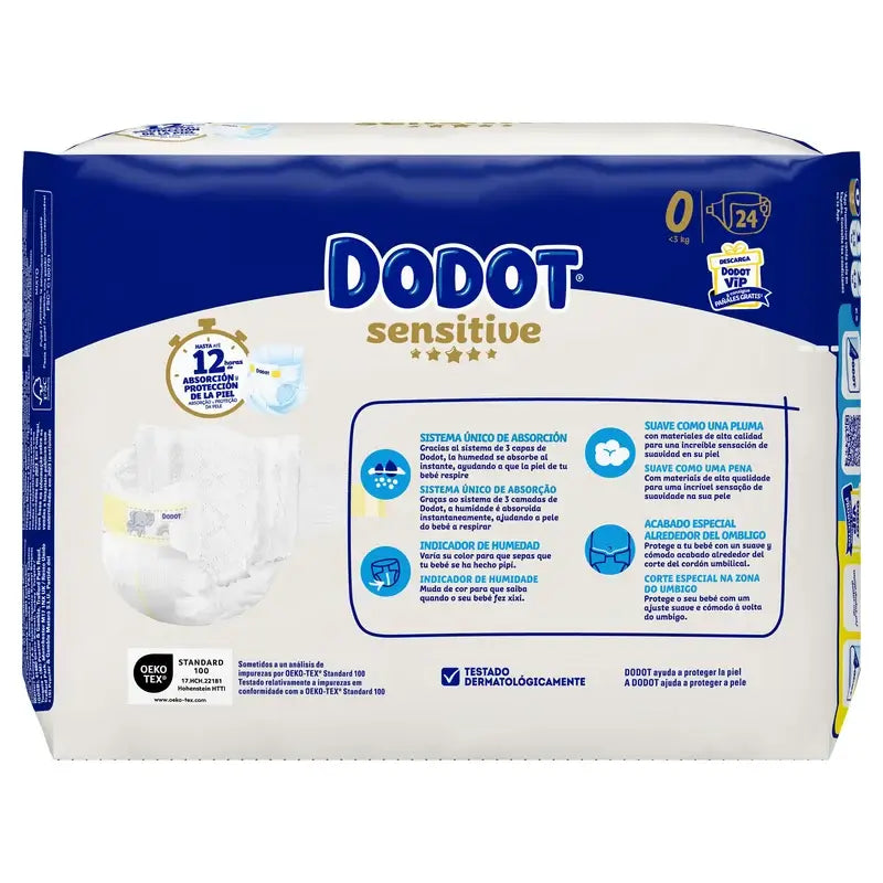 Dodot Sensitive taglia 0, 24 pannolini