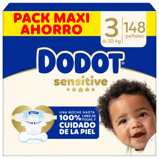 Dodot Sensitive Taglia 3, Pannolini, 6Kg-10Kg , 148 pz.