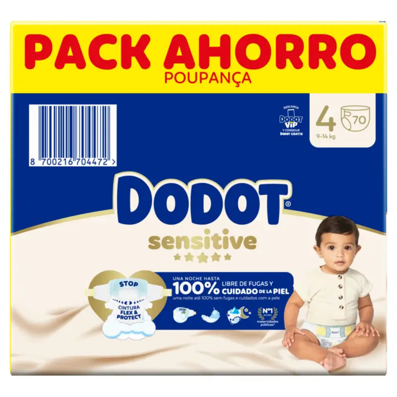 Dodot Sensitive Box Taglia 4, 70 pannolini