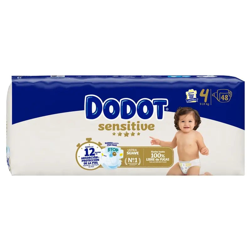 Dodot Sensitive Taglia 4 (9-14 Kg), 48 pannolini