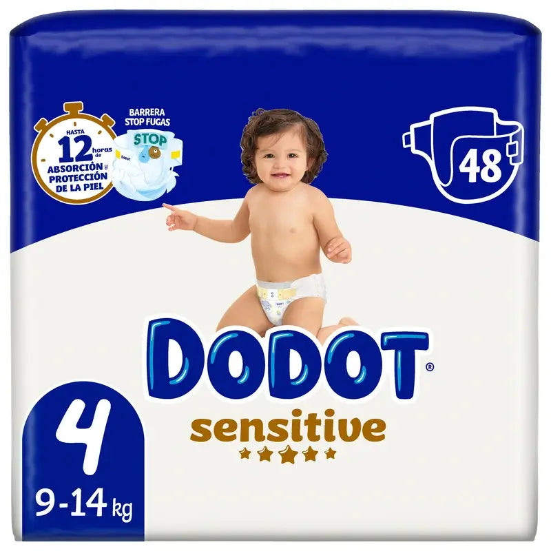 Dodot Sensitive Taglia 4 (9-14 Kg), 48 pannolini