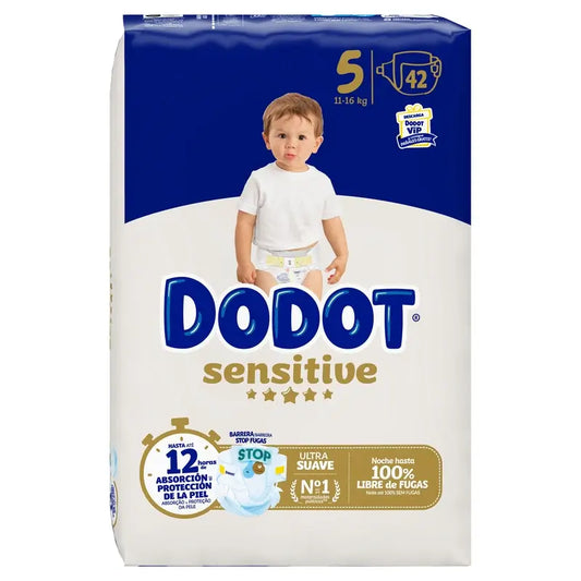 Dodot Sensitive Taglia 5 (12-16 Kg), 42 pannolini