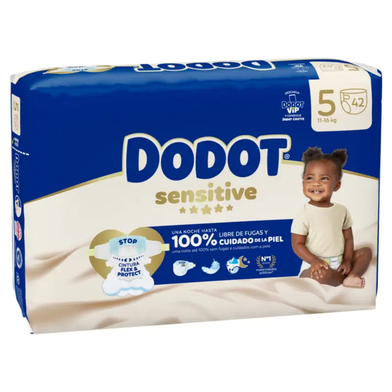 Dodot Sensitive Taglia 5 (12-16 Kg), 42 pannolini
