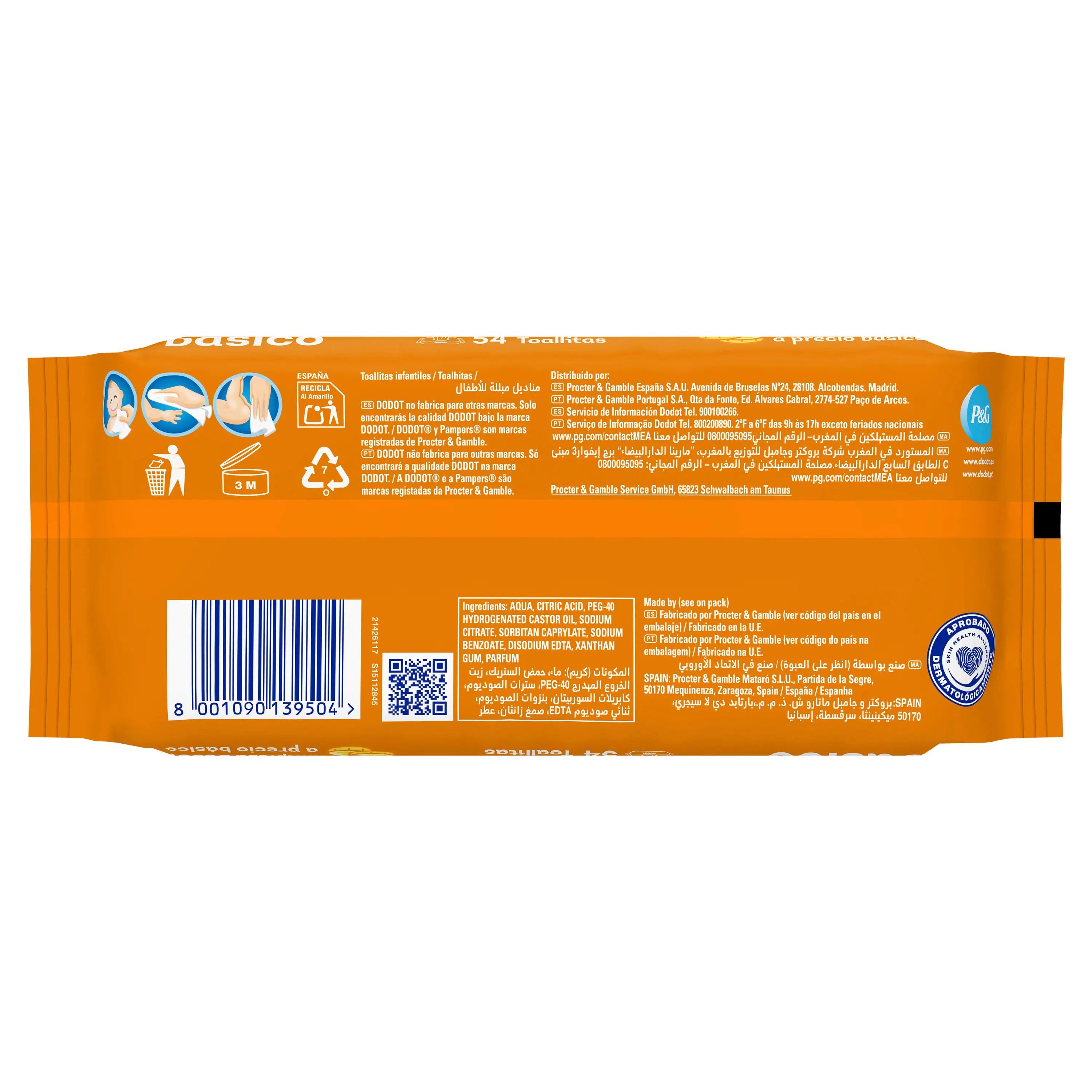 Dodot Dodot Salviette Basic, 54 unità