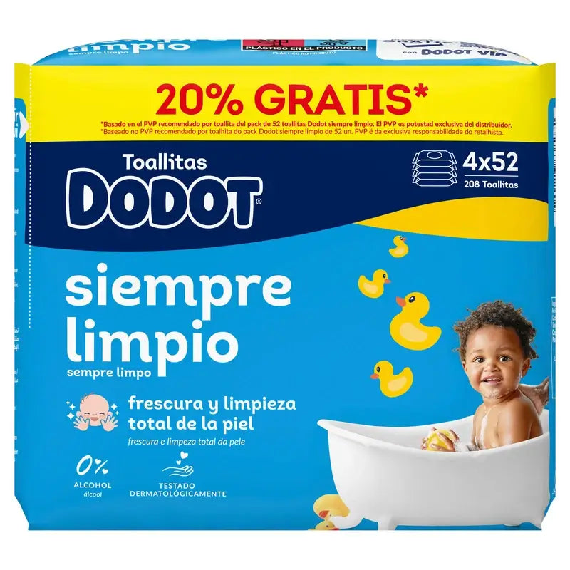 Dodot Dodot Salviette di ricarica, 208 pz.