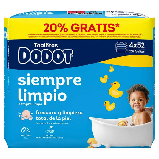 Dodot Dodot Salviette di ricarica, 208 pz.