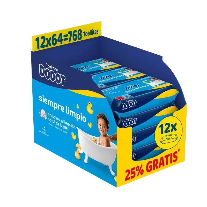 Salviette Dodot Mainline, 12x64, 768 pz.