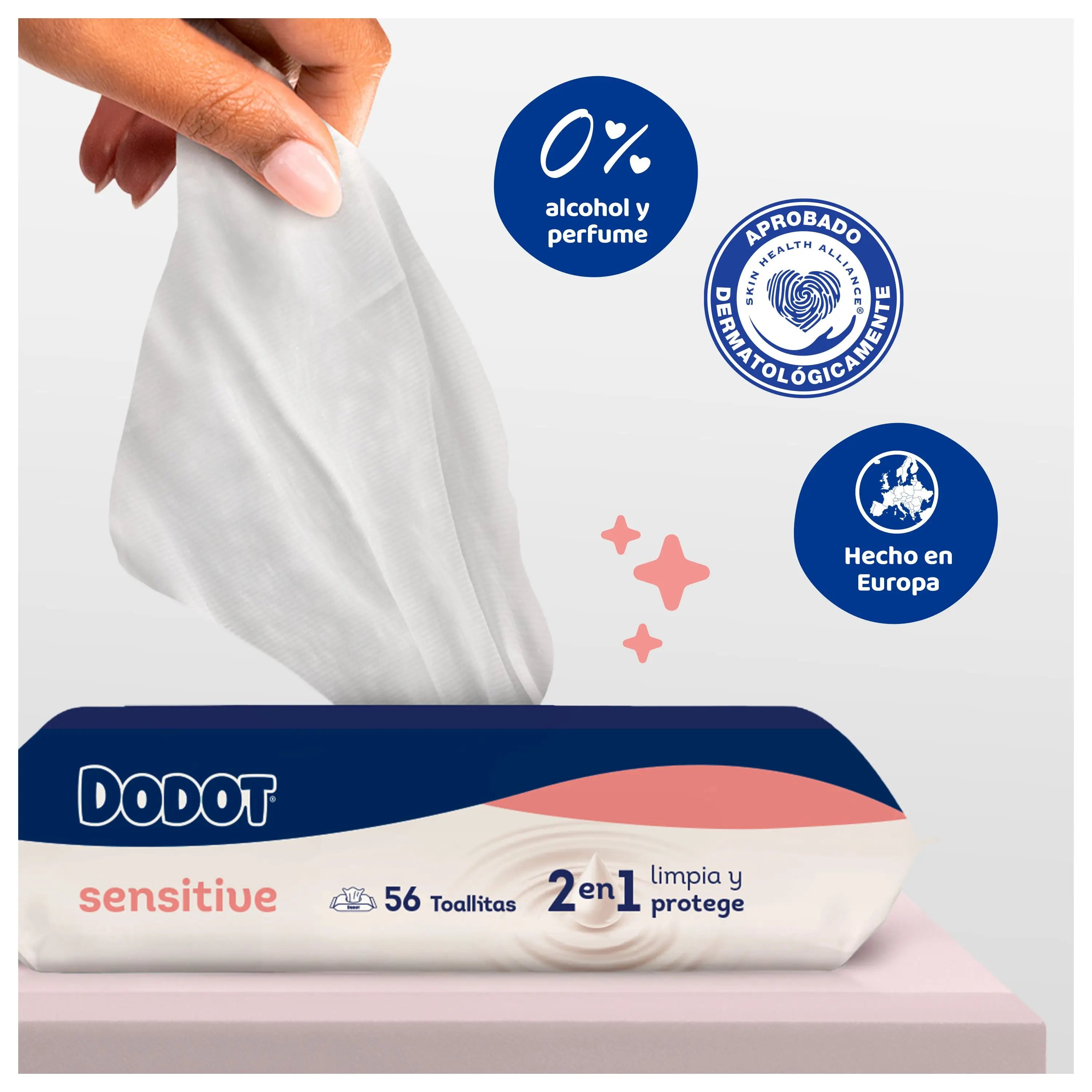 Dodot Salviette sensibili, 4x56, 224 pezzi (20% GRATIS)