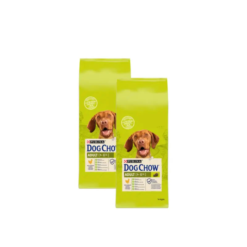 Dog Chow Canine Adulto Pollo, confezione da 2 x 14 kg, mangime per cani