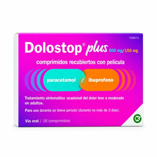 Dolostop Plus 500 mg/150 mg, 16 compresse