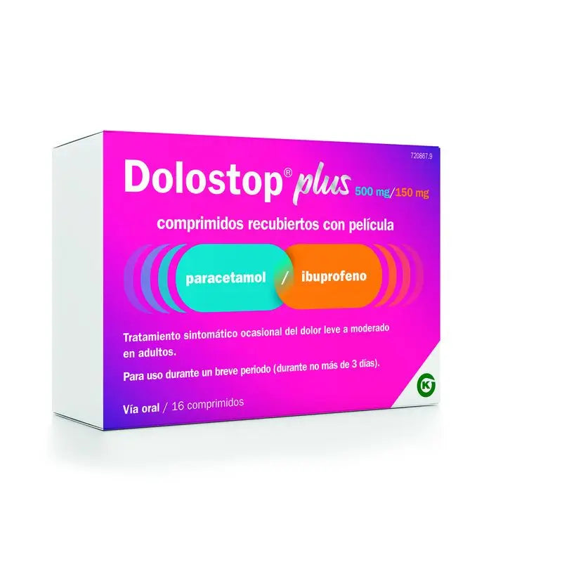 Dolostop Plus 500 mg/150 mg, 16 compresse