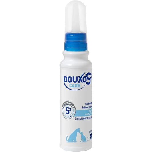 Douxo S3 Care Lozione per le orecchie di cani e gatti per uso frequente, 120 ml