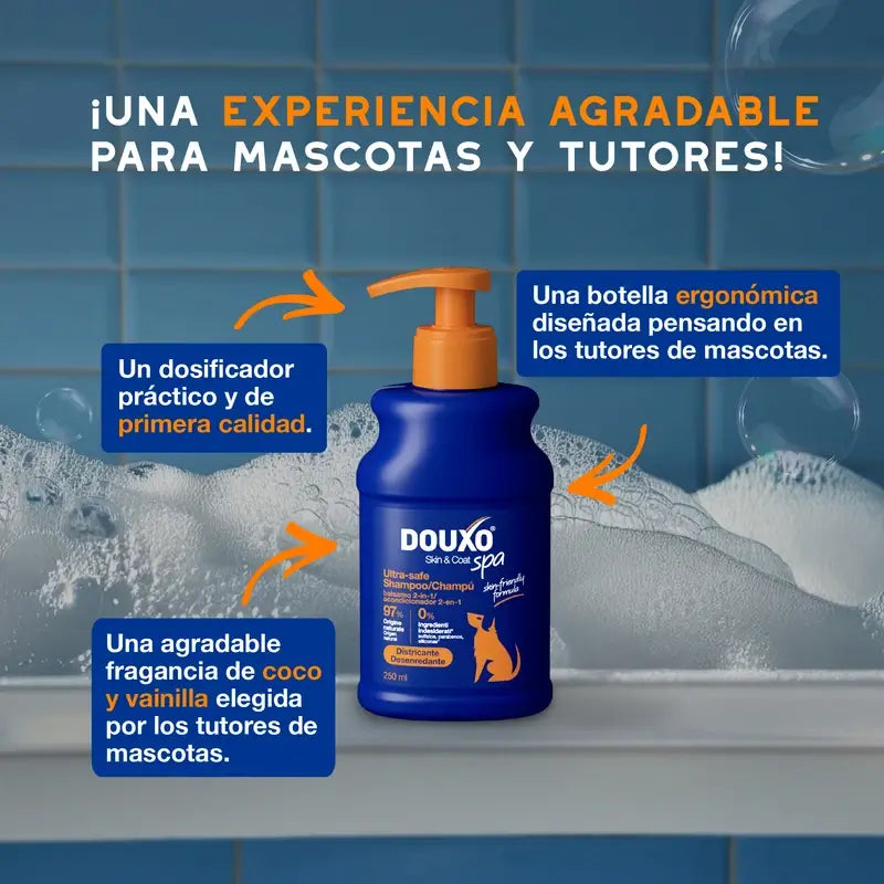 Douxo Skin & Coat Spa 2 In 1 Shampoo e Balsamo per cani, 250 ml
