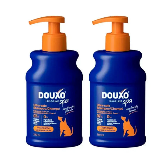 Douxo Skin & Coat Spa 2 In 1 Shampoo e balsamo per cani, confezione da 2 x 250 ml
