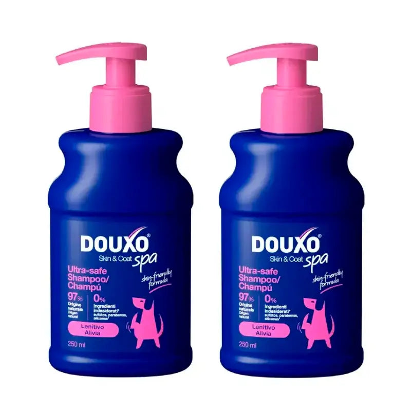 Douxo Skin & Coat Spa Shampoo lenitivo per cani, confezione da 2 x 250 ml