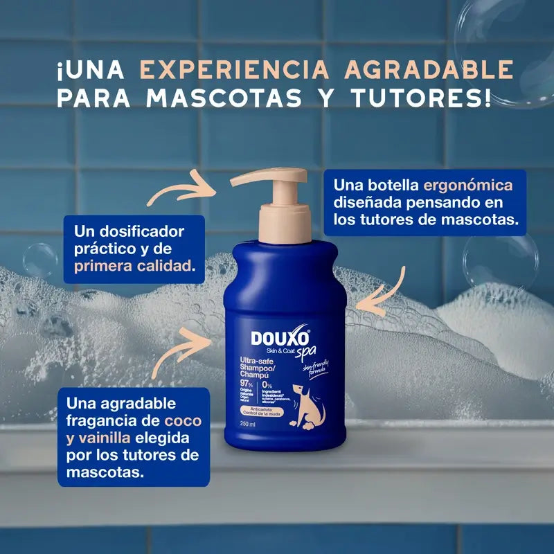 Douxo Skin & Coat Spa Shampoo anti-muta per cani, 250 ml
