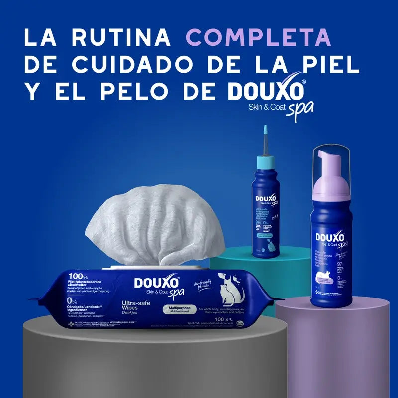 Douxo Skin & Coat Spa Detergente ultra delicato per la pulizia dei gatti senza stress, 150 ml