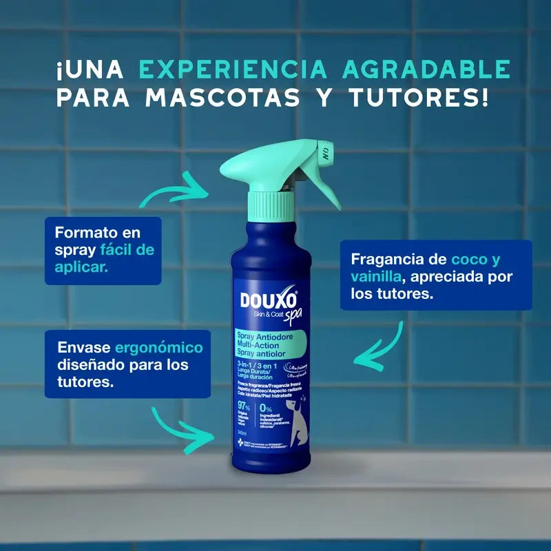 Douxo Skin & Coat Spa Spray multi-azione anti-odore per cani, 340 ml