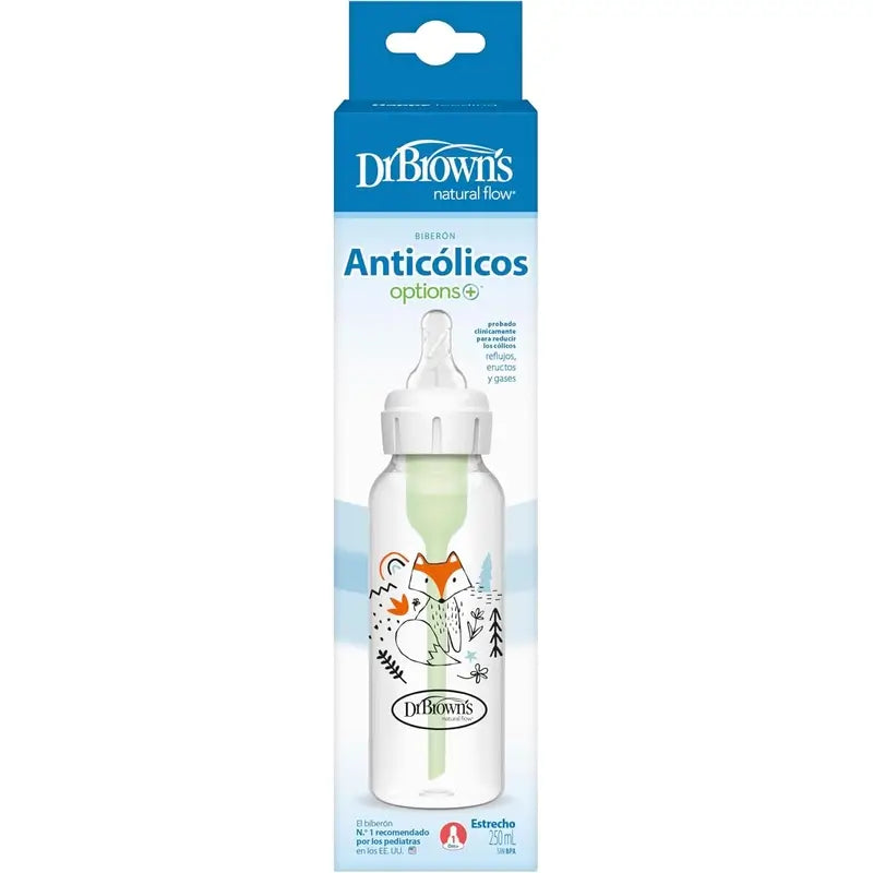 Flacone standard Dr.Brown's Opzioni+ Fox, 250 ml
