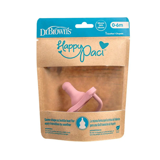 Dr. Brown's Silicone Soother 1 Piece 0 Months Pink Happypaci, 1 Piece
