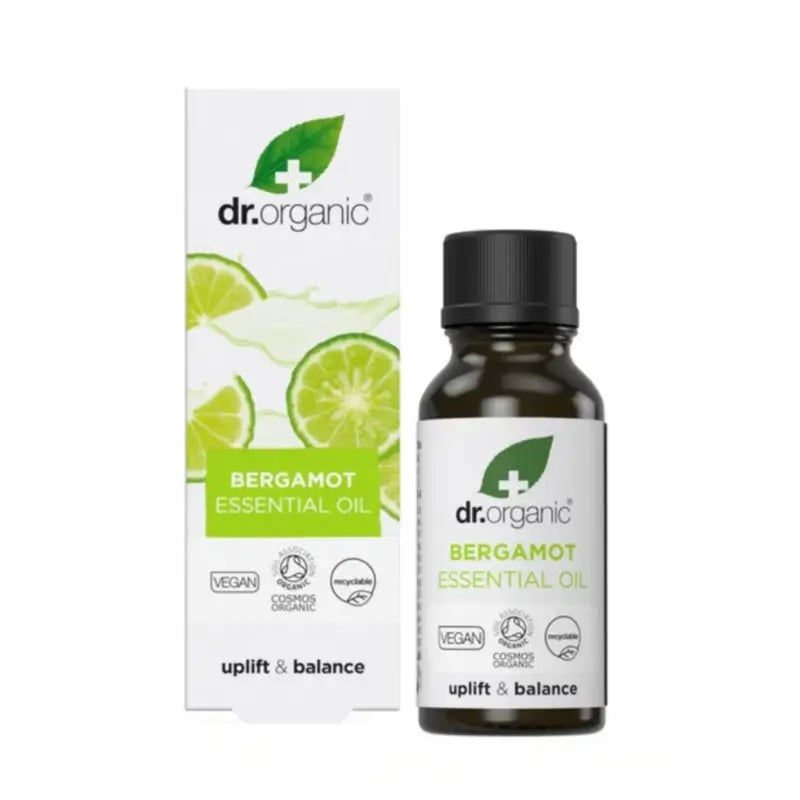 Dr.Organic Olio essenziale di bergamotto biologico e puro al 100%, 10 ml
