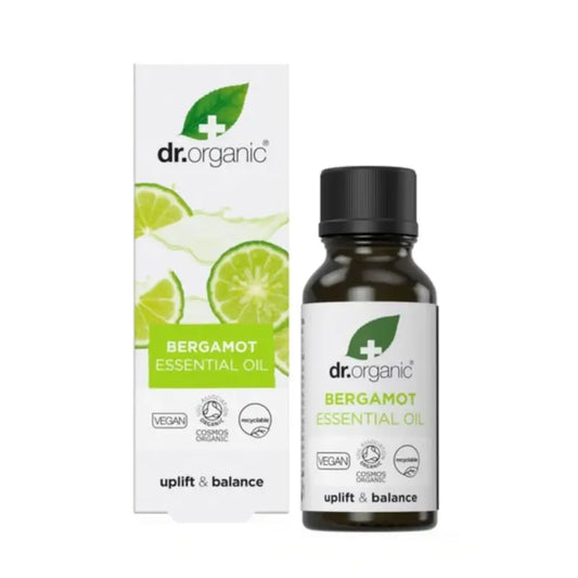 Dr.Organic Olio essenziale di bergamotto biologico e puro al 100%, 10 ml