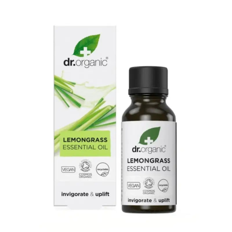 Dr.Organic Olio essenziale di citronella biologico e puro al 100%, 10 ml