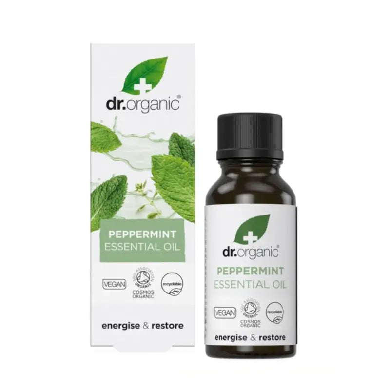 Dr.Organic Olio di menta 100% puro, 10 ml