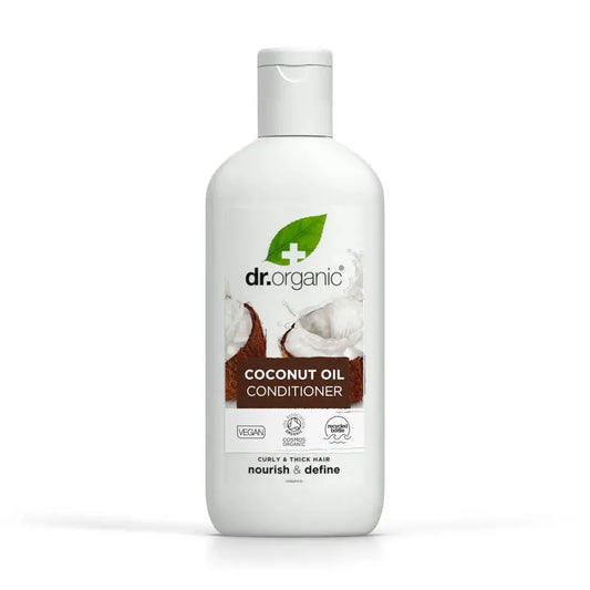 Balsamo all'olio di cocco Dr.Organic per capelli spessi o ricci, 265 ml