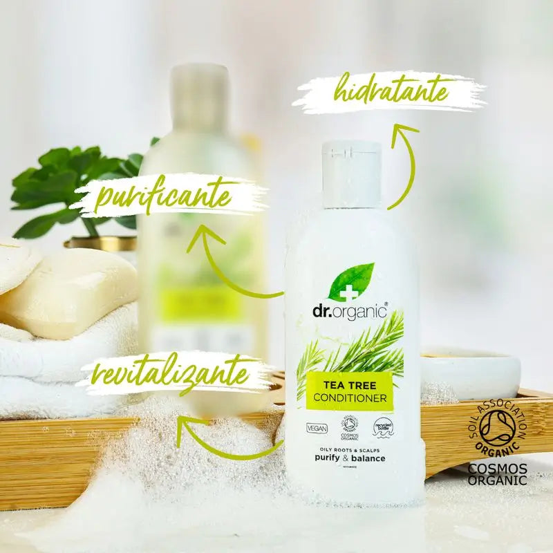 Dr.Organic Tea Tree Conditioner Capelli grassi e problematici, 265 ml