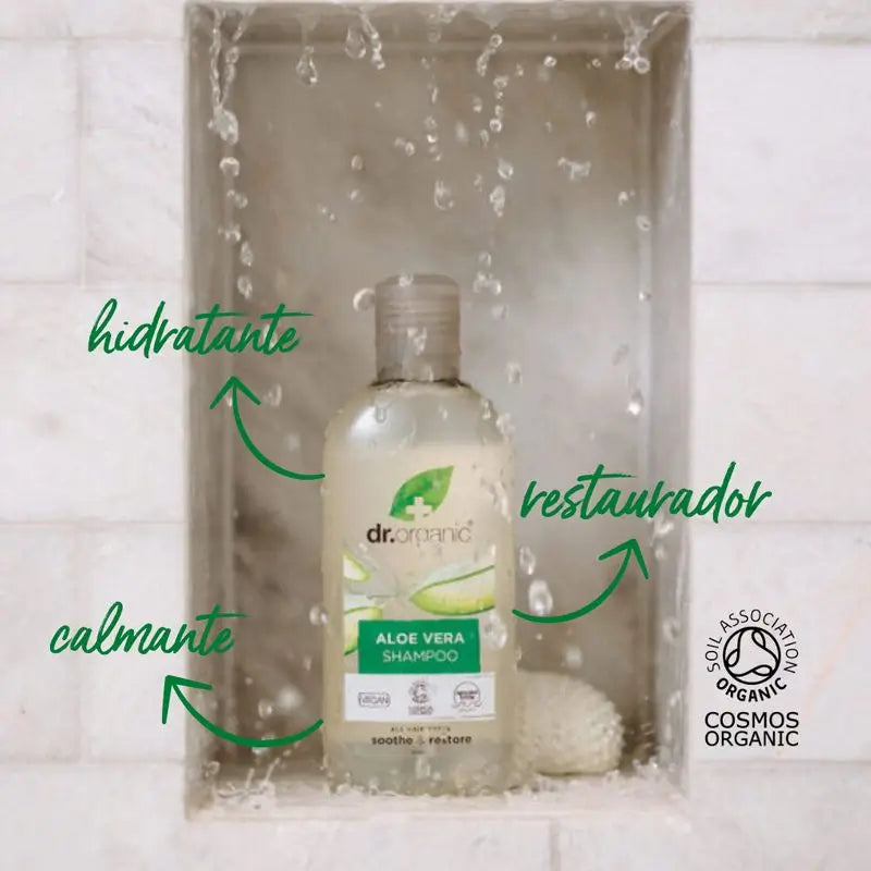 Dr.Organic Aloe Vera Shampoo per tutti i tipi di capelli, 265 ml