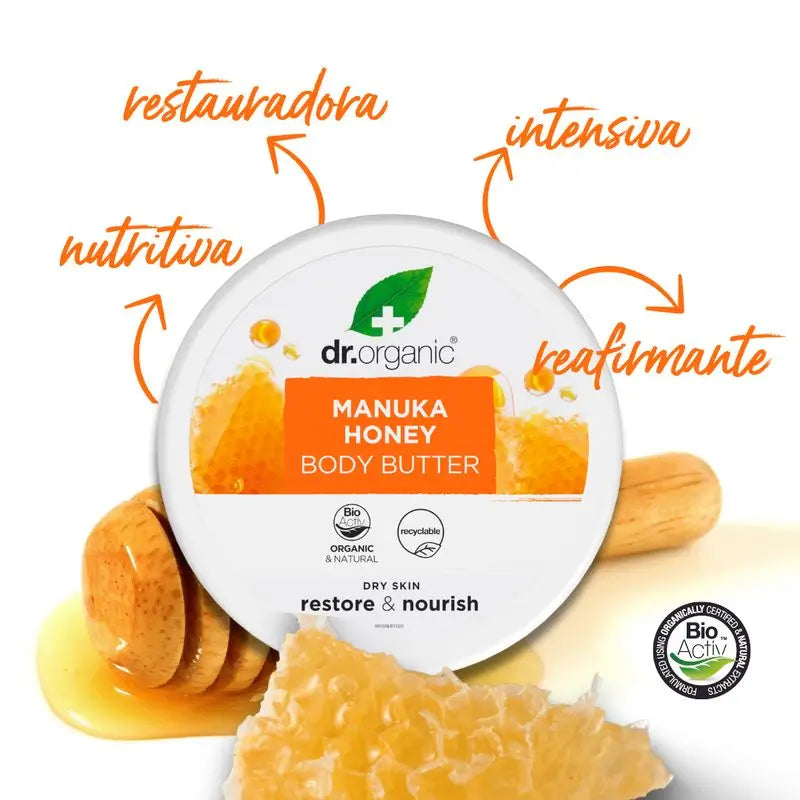 Crema corpo al miele di Manuka Dr. Organic 200ml.