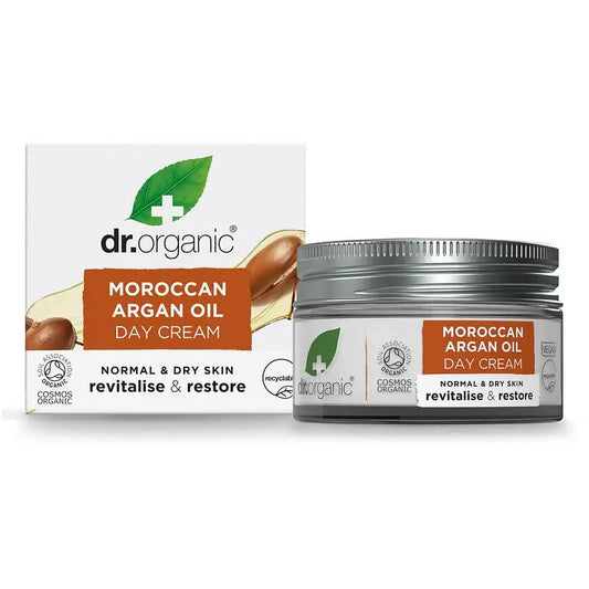 Dr.Organic Crema da giorno all'olio di argan Pelle normale e secca, 50 ml