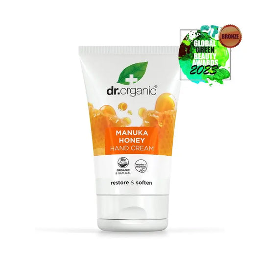 Crema mani e unghie al miele di Manuka Dr.Organic Pelle secca e sensibile, 125 ml
