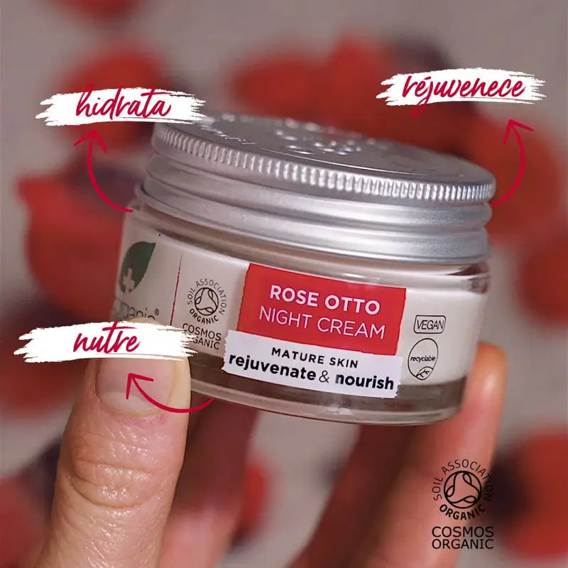 Dr.Organic Rosa Damascena Crema Notte Pelle Matura, 51 ml