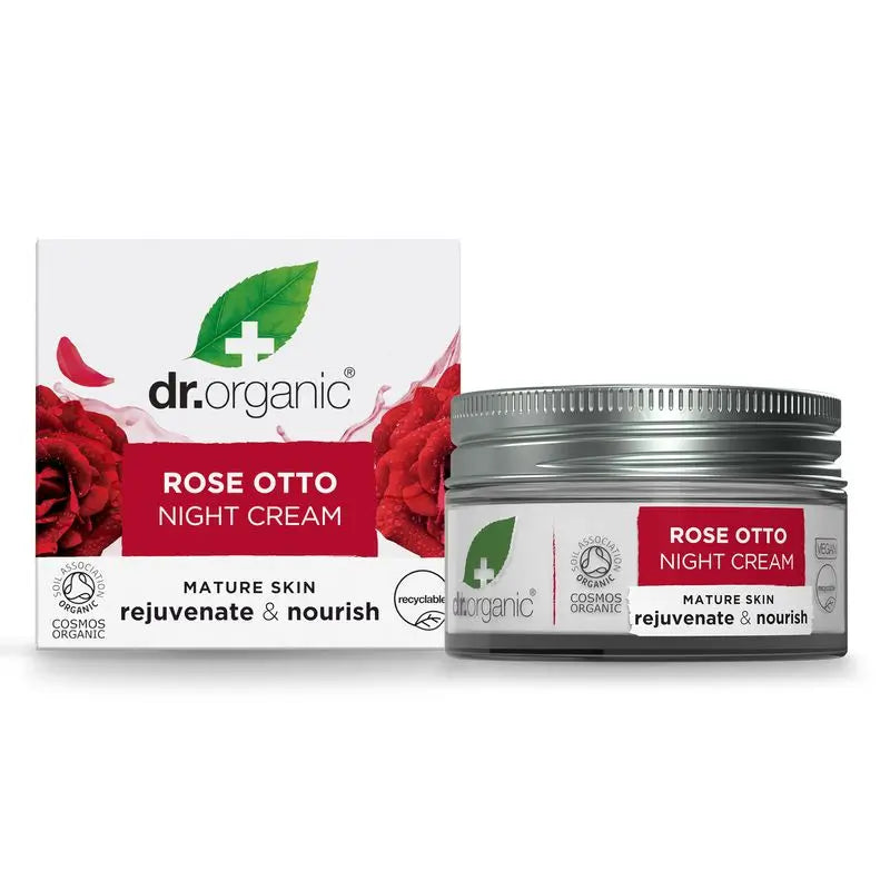 Dr.Organic Rosa Damascena Crema Notte Pelle Matura, 51 ml