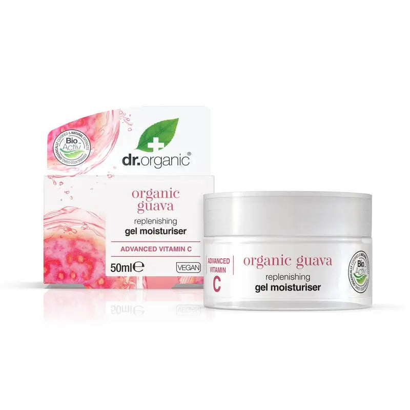 Dr.Organic Guava Guava Crema Gel Viso Illuminante, Vitamina C, 50 ml